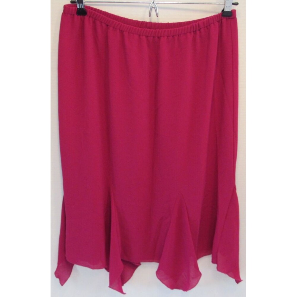 Studio I Vtg Two Piece Skirt & Top Set Lined Flutter Sleeve Pink Size 10P